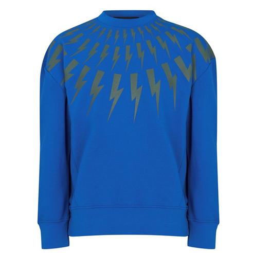 NEIL BARRETT - Fair-Isle Thunderbolt Sweatshirt
