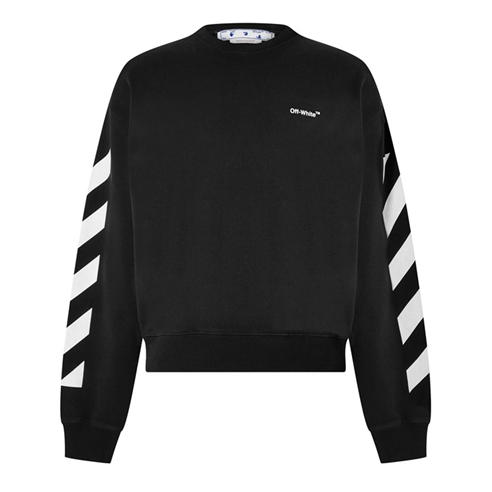 OFF WHITE - Diagonal Helvetica Crew Sweater