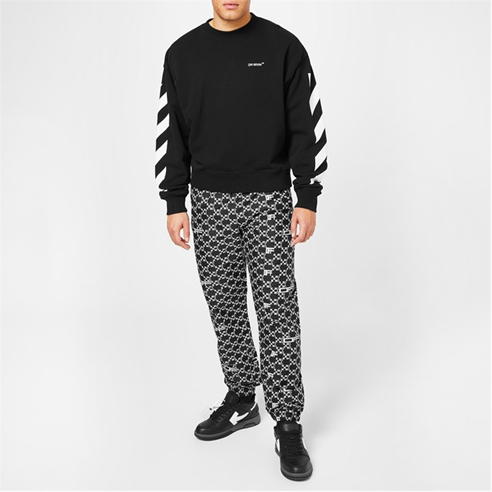 OFF WHITE - Diagonal Helvetica Crew Sweater
