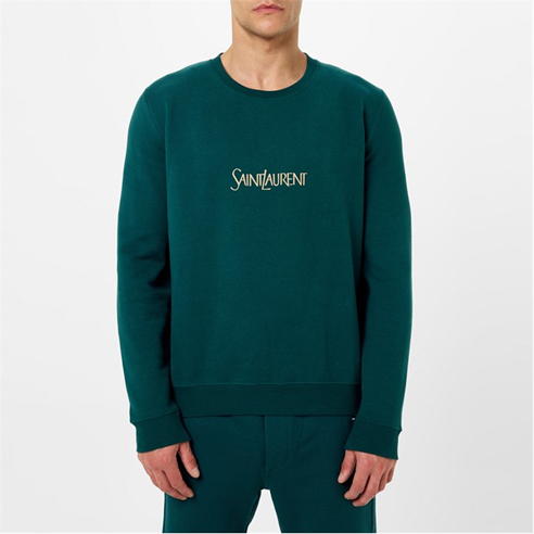 SAINT LAURENT - Logo Crew Sweatshirt