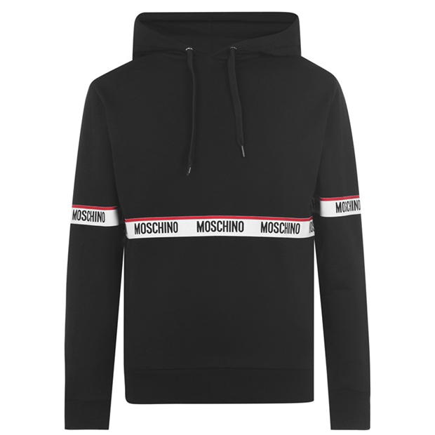 moschino tape hoodie grey