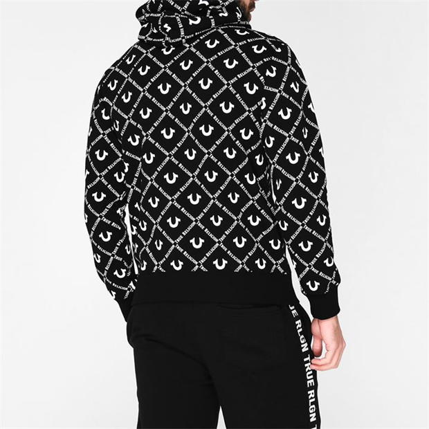 True Religion All Over Logo OTH Hoodie Cruise Fashion