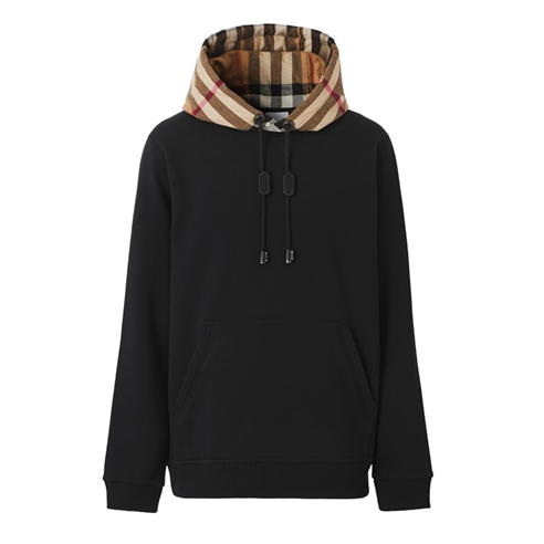 BURBERRY - Samuel Check Over-The-Head Hoodie