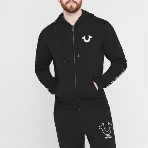 True Religion - Arm Tape Logo Zip Hoodie
