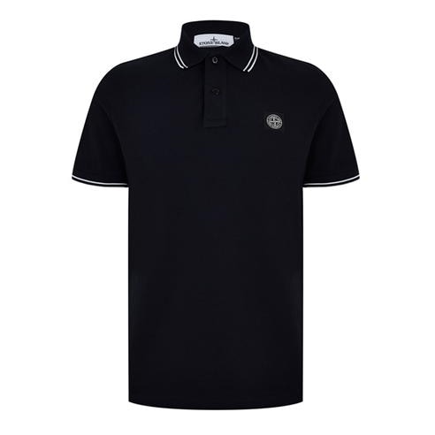 Stone island tipped badge logo polo shirt outlet