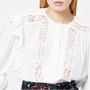 White 20Wh - ISABEL MARANT ETOILE - Georgina Lace Cotton Blouse