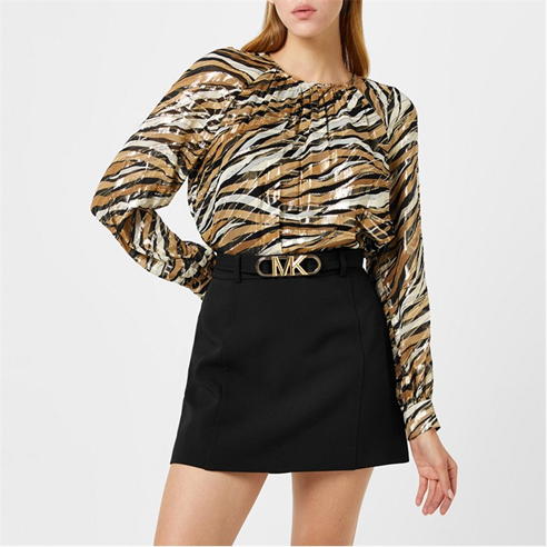 MICHAEL Michael Kors - MMK Metallic Top Ld34