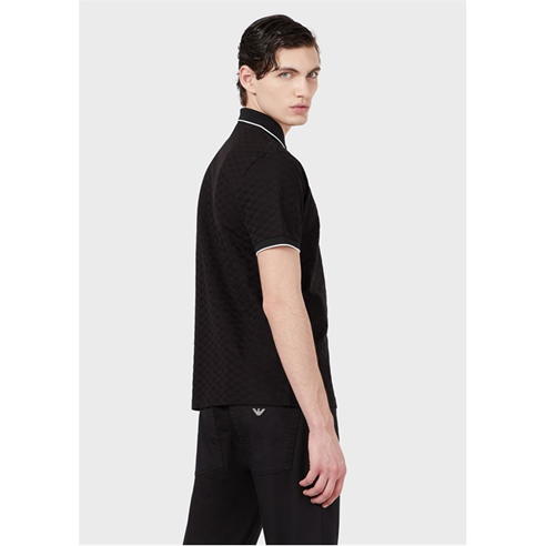 EMPORIO ARMANI - All-Over Eagle Logo Polo Shirt