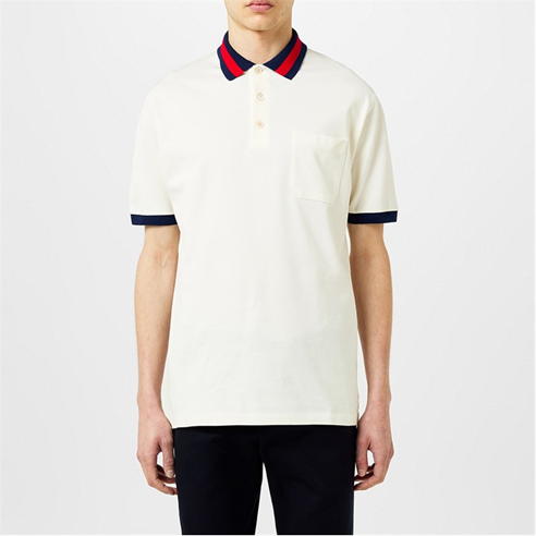 GUCCI - Web Collar Polo Shirt