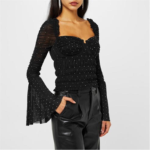 SELF PORTRAIT - Self Mesh Rhines Top Ld41