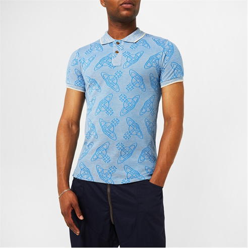 VIVIENNE WESTWOOD - All Over Orb Print Polo Shirt