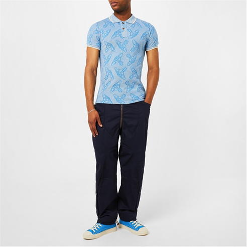 VIVIENNE WESTWOOD - All Over Orb Print Polo Shirt