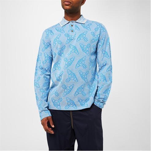 VIVIENNE WESTWOOD - All Over Orb Print Polo Shirt