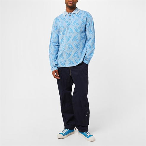 VIVIENNE WESTWOOD - All Over Orb Print Polo Shirt