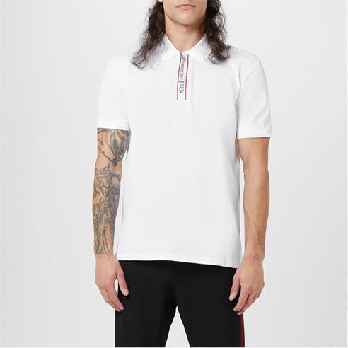 ALEXANDER MCQUEEN - Tape Button Polo Shirt