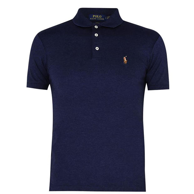 polo ralph lauren slim pima logo polo shirt