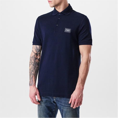DOLCE AND GABBANA - Rubber Plate Polo Shirt