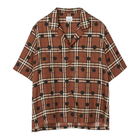 BURBERRY - Polka Dot Vintage Check Pyjama Shirt