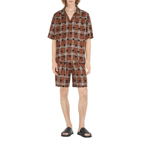 BURBERRY - Polka Dot Vintage Check Pyjama Shirt