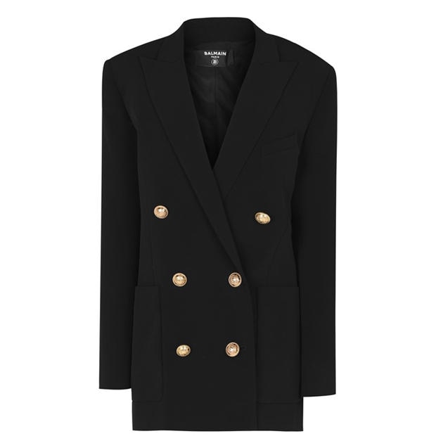 Balmain 6 Buttoned Boyfriend Blazer - Black