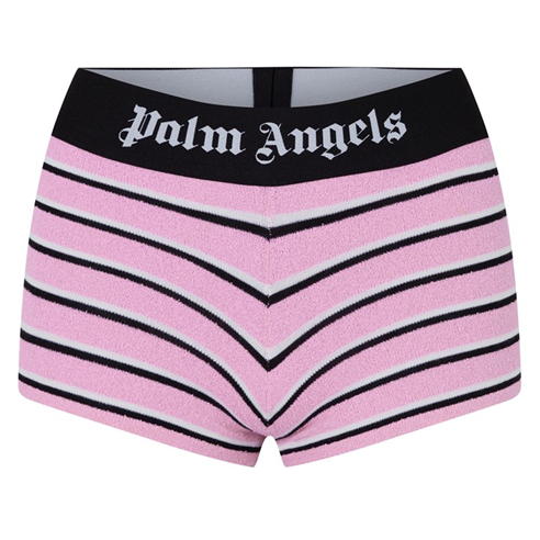 PALM ANGELS - Striped Knit Shorts