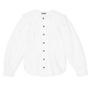 White 151 - GANNI - Frill Bib Blouse