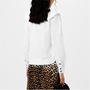 White 151 - GANNI - Frill Bib Blouse