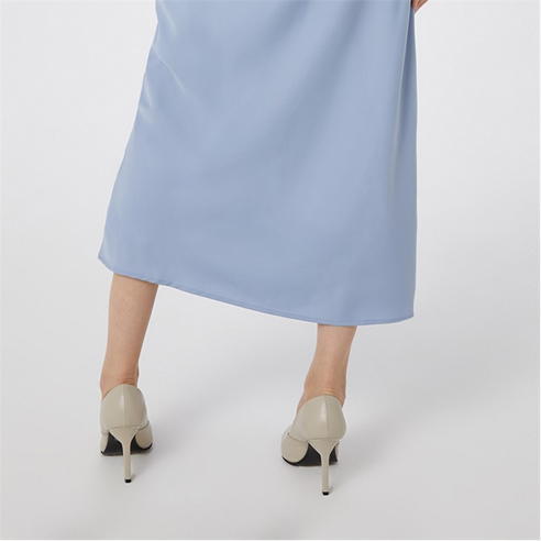 CALVIN KLEIN - Recycled Bias Cut Midi Skirt