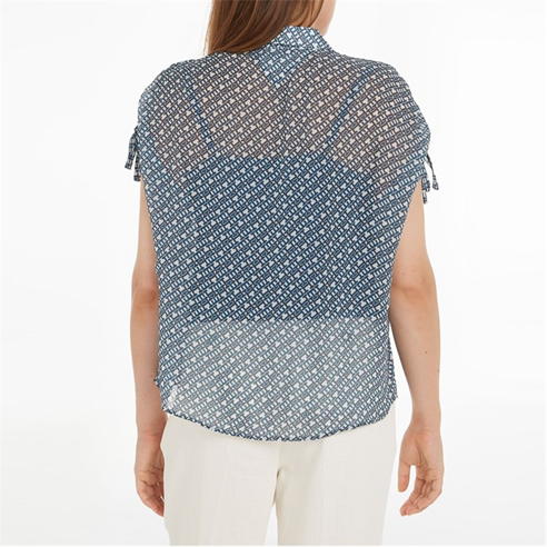 Tommy Hilfiger - AMD AOP CHIFFON TOP SS