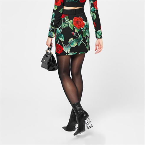 DOLCE AND GABBANA - Rose Mini Skirt