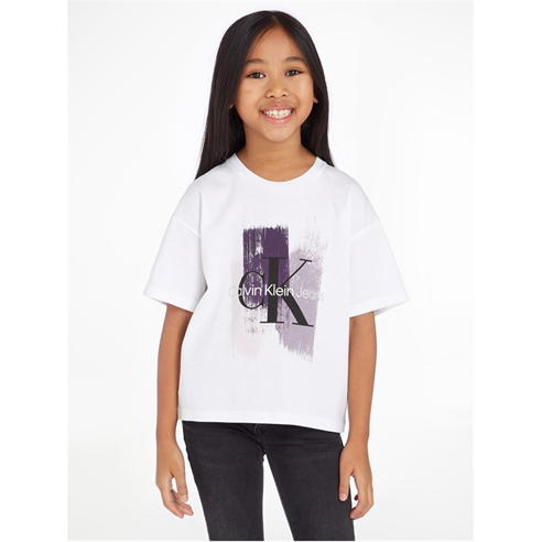 Calvin Klein Jeans - BRUSH STROKE MONOGRAM T-SHIRT