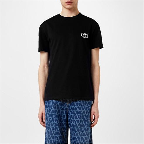 VALENTINO - Val Tag Logo Tee Sn05