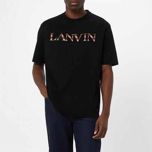LANVIN - Classic Curb Embroidered Tee