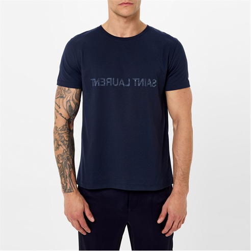 SAINT LAURENT - Saint Round Neck T Sn34