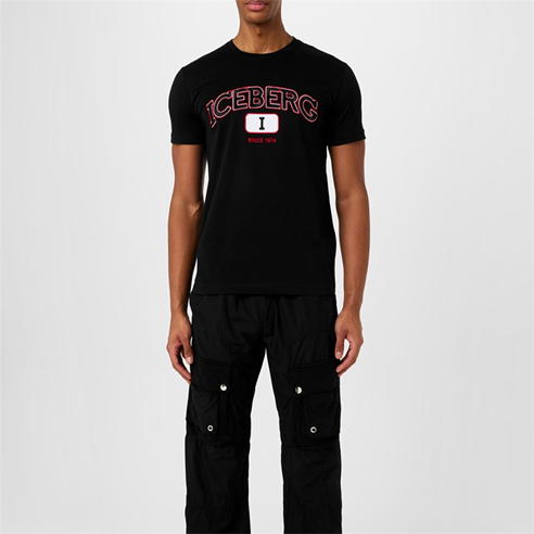 ICEBERG - Embroidered Logo And Monogram T-Shirt