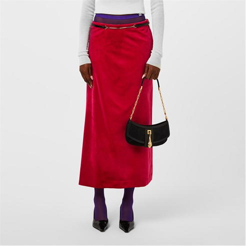 GUCCI - Velvet Bloom Midi Skirt