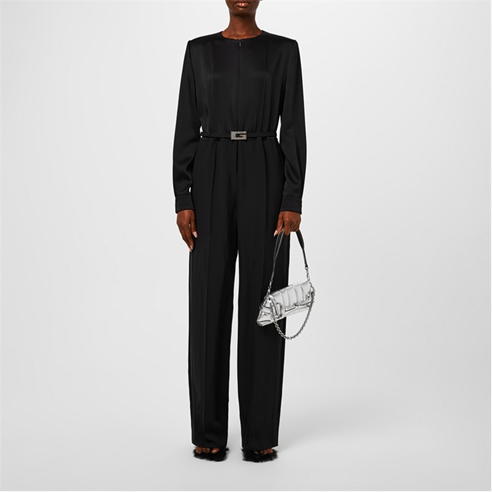 GUCCI - Wide Leg Jumpsuit With Crystal G Belt