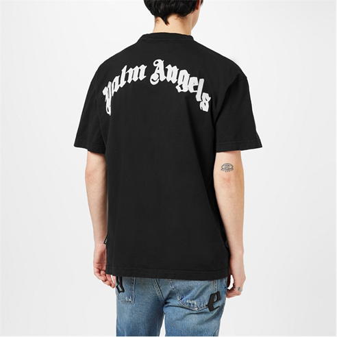 PALM ANGELS - Distressed Neon Palm T Shirt