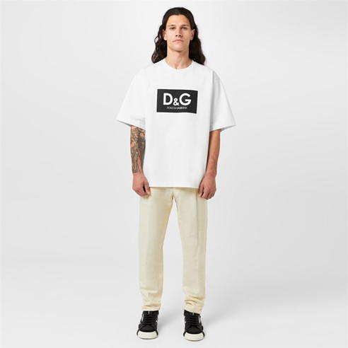 DOLCE AND GABBANA - Cotton T-Shirt With Dg Print