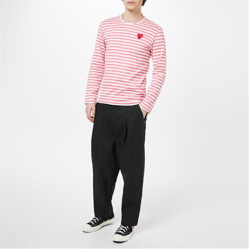 COMME DES GARCONS PLAY - Striped Long Sleeve T Shirt