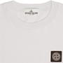 White V0001 - STONE ISLAND - Boy'S Long Sleeve Badge T Shirt