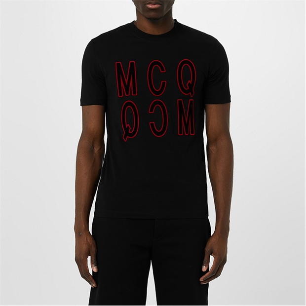 black and red alexander mcqueen t shirt