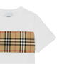 White A1464 - BURBERRY - Children'S Cedar Check Panel T Shirt