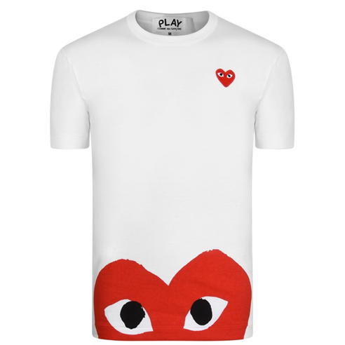 COMME DES GARCONS PLAY - Large Low Heart T Shirt
