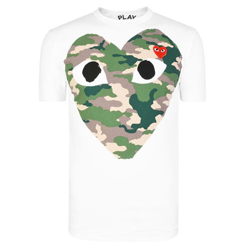 COMME DES GARCONS PLAY - Camouflage Heart T Shirt