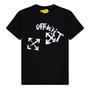 Black 1001 - OFF WHITE - Off Paint Script Tee Jn34
