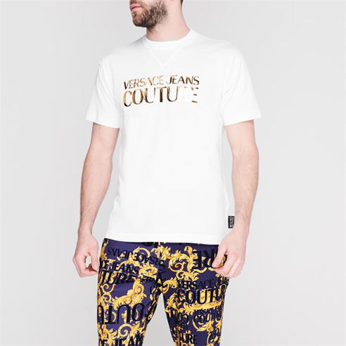 VERSACE JEANS COUTURE - Gold Logo T Shirt
