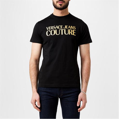 VERSACE JEANS COUTURE - Gold Logo T Shirt