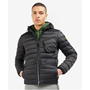 Black BK91 - Barbour International - Racer Ouston Hooded Quilted Jacket