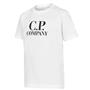 White 10135 - CP COMPANY - Boy'S Goggle Logo T Shirt